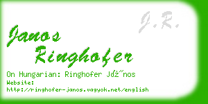 janos ringhofer business card